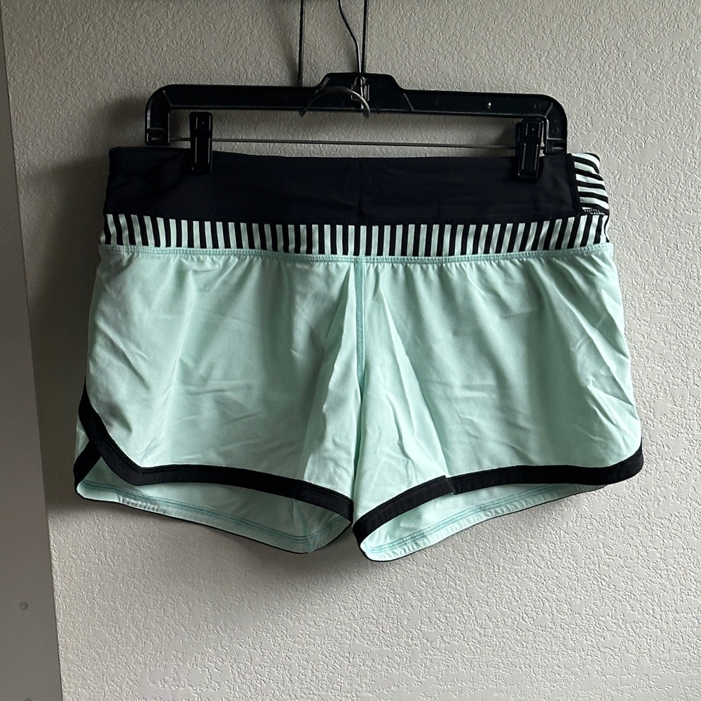 Lulu Women's Mint Green and Black Shorts